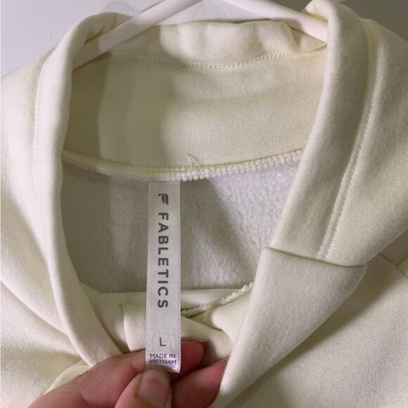 Fabletics Large Ivory Funnel Neck Sweatshirt - Picture 4 of 5